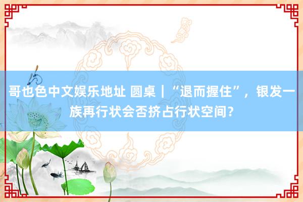 哥也色中文娱乐地址 圆桌｜“退而握住”，银发一族再行状会否挤占行状空间？