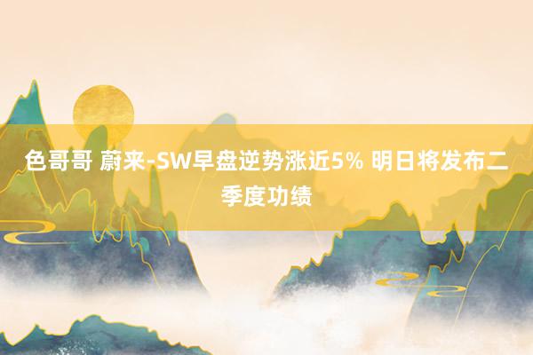 色哥哥 蔚来-SW早盘逆势涨近5% 明日将发布二季度功绩
