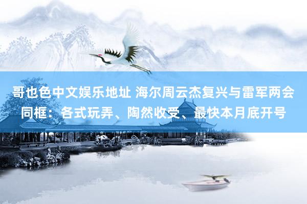 哥也色中文娱乐地址 海尔周云杰复兴与雷军两会同框：各式玩弄、陶然收受、最快本月底开号